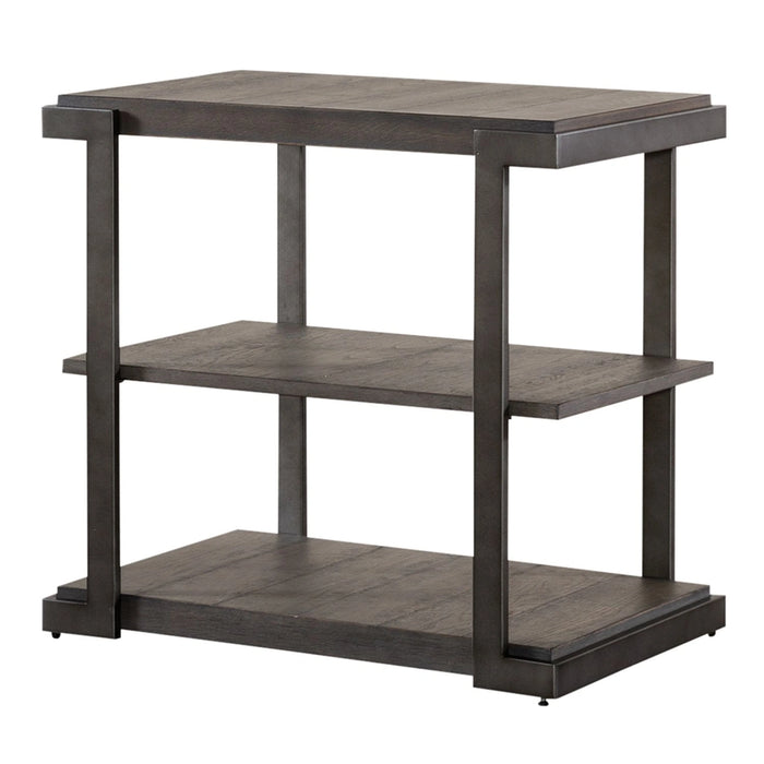 Modern View Tiered End Table in Gray image