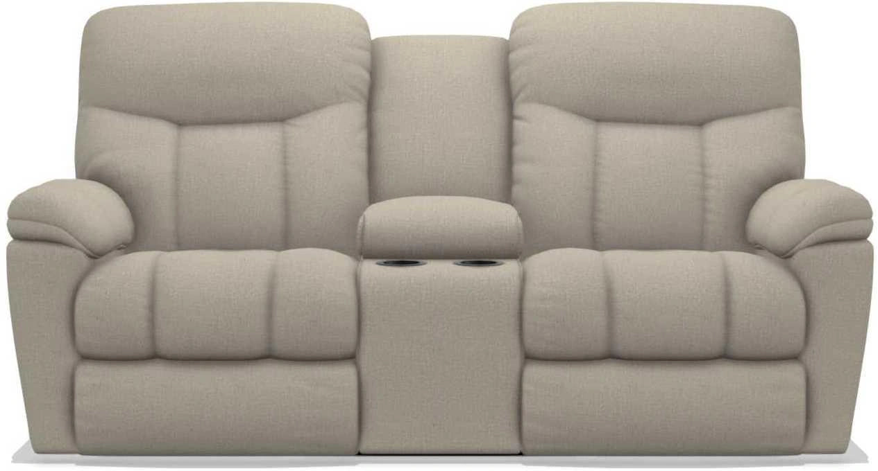 La-Z-Boy Morrison Pewter Power Reclining Loveseat with Console