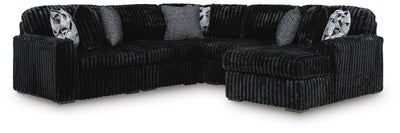 Midnight-Madness Sectional with Chaise