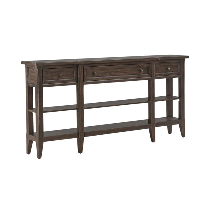 Paradise Valley Hall Console Table in Saddle Brown EST SHIP TIME APPX 4 WEEKS image