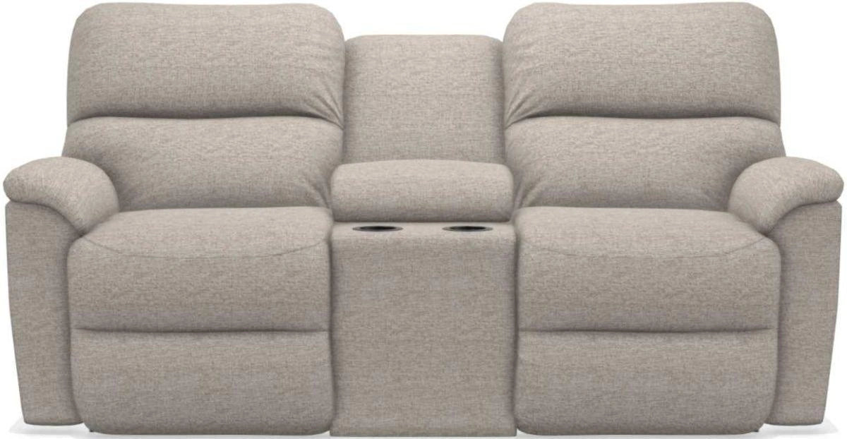La-Z-Boy Brooks Pebble Power Reclining Loveseat With Headrest & Console