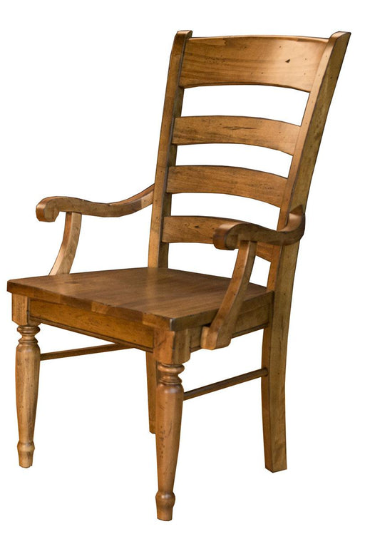 A-America Furniture Bennett Ladderback Arm Chair in Smoky Quartz (Set of 2) image