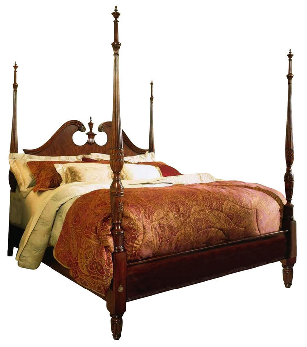 American Drew Cherry Grove Queen Pediment Poster Bed