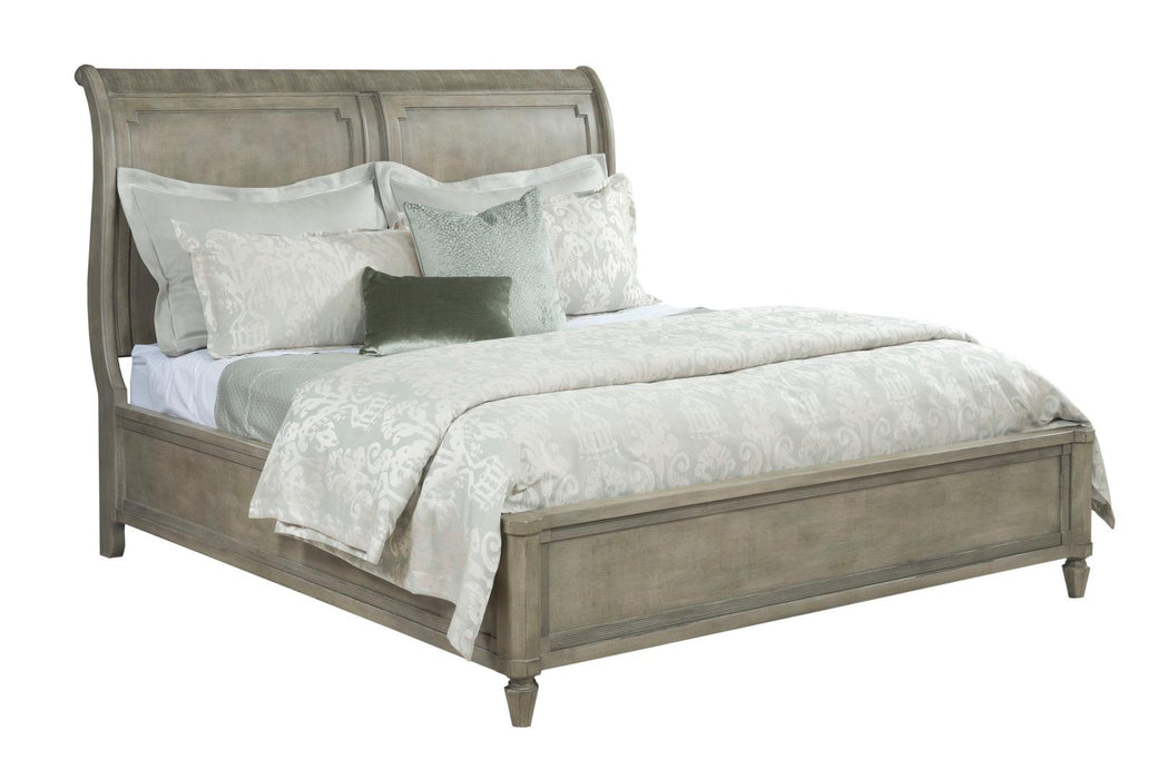 American Drew Savona King Anna Sleigh Bed in VersailleR