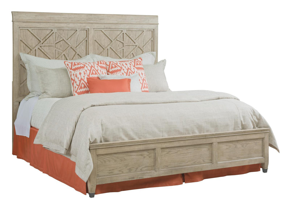 American Drew Vista Altamonte King Panel Bed in White OakR
