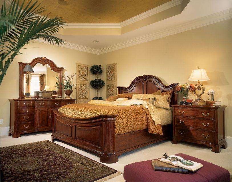 American Drew Cherry Grove Queen Mansion Bed