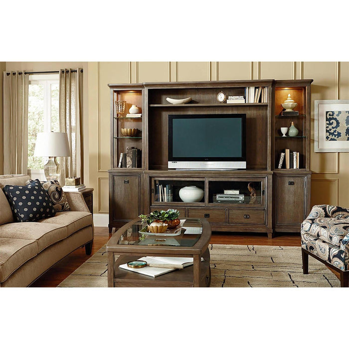American Drew Park Studio Entertainment Center 66" Hutch in Weathered Taupe