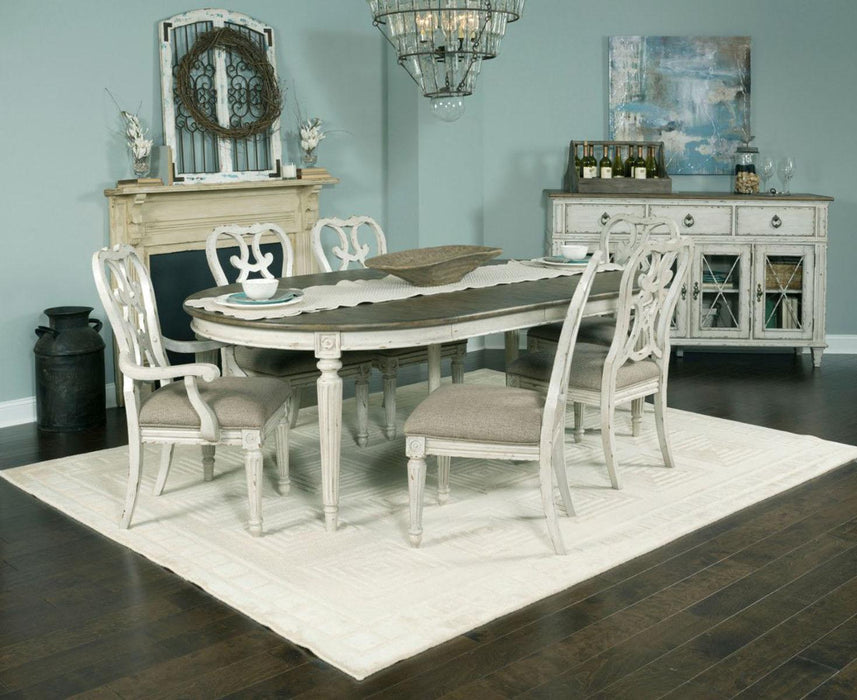 American Drew Southbury Dining Table in Fossil and Parchment