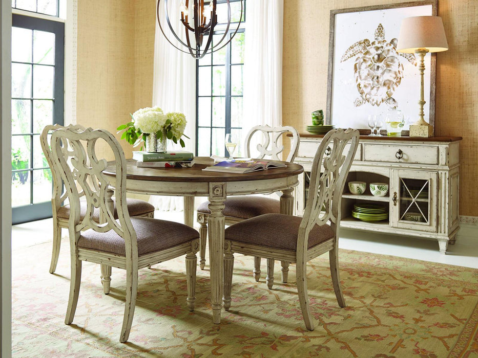 American Drew Southbury Dining Table in Fossil and Parchment