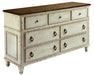 American Drew Southbury 7 Drawer Dresser in Fossil and Parchment image