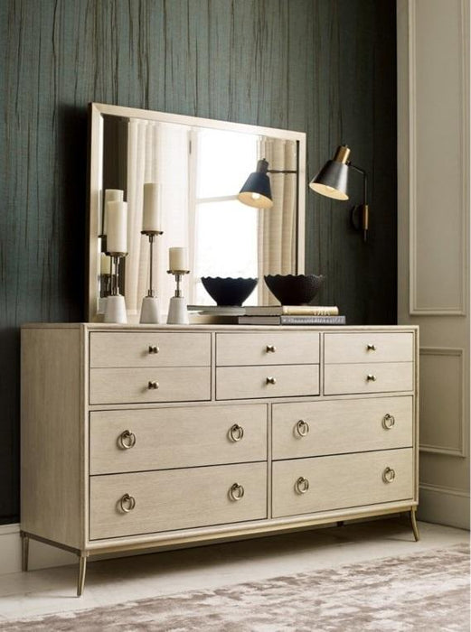 American Drew Lenox Straddella 8 Drawer Dresser in  Rich Clear Lacquer