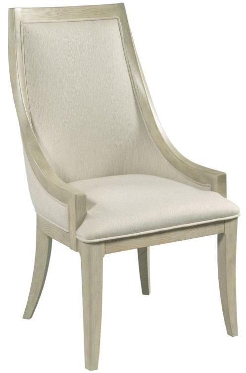 American Drew Lenox Chalon Upholstered Dining Chair in Rich Clear Lacquer(Set of 2) image