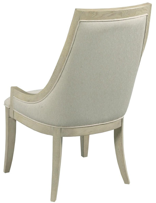 American Drew Lenox Chalon Upholstered Dining Chair in Rich Clear Lacquer(Set of 2)