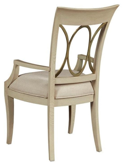 American Drew Lenox Casiano Arm Chair in Rich Clear Lacquer (Set of 2)