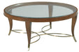 American Drew Vantage Round Coffee Table in Medium Stain image
