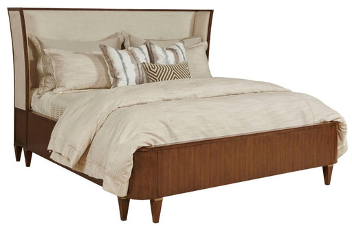 American Drew Vantage Morris Upholstered Queen Bed in Medium StainR image