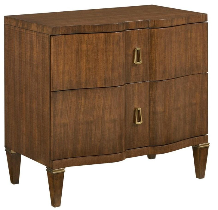 American Drew Vantage Richfield 2 Drawer Nightstand in Medium Stain