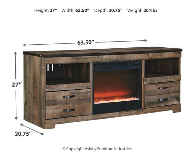 Trinell 63" TV Stand with Electric Fireplace