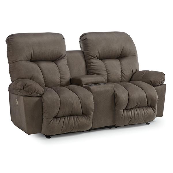 RETREAT LOVESEAT LEATHER ROCKING CONSOLE LOVESEAT- L800CC7