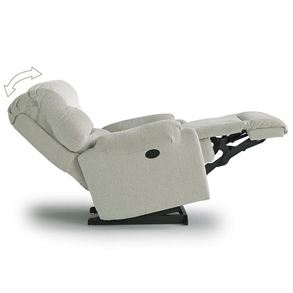 SEDGEFIELD LEATHER POWER HEAD TILT SPACE SAVER RECLINER- 9AZ64LV