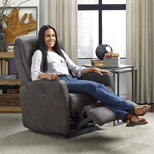 COSTILLA LEATHER POWER HEAD TILT SPACE SAVER RECLINER- 2AZ34LV