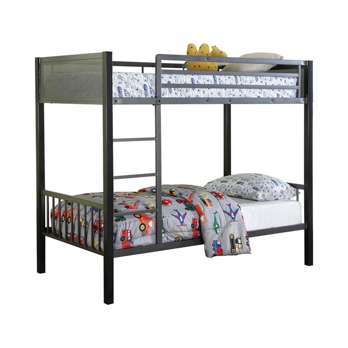 Meyers Traditional Grey Twin over Twin Bunk Bed