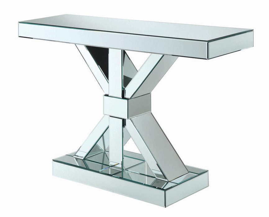 G950191 Contemporary Mirrored Console Table