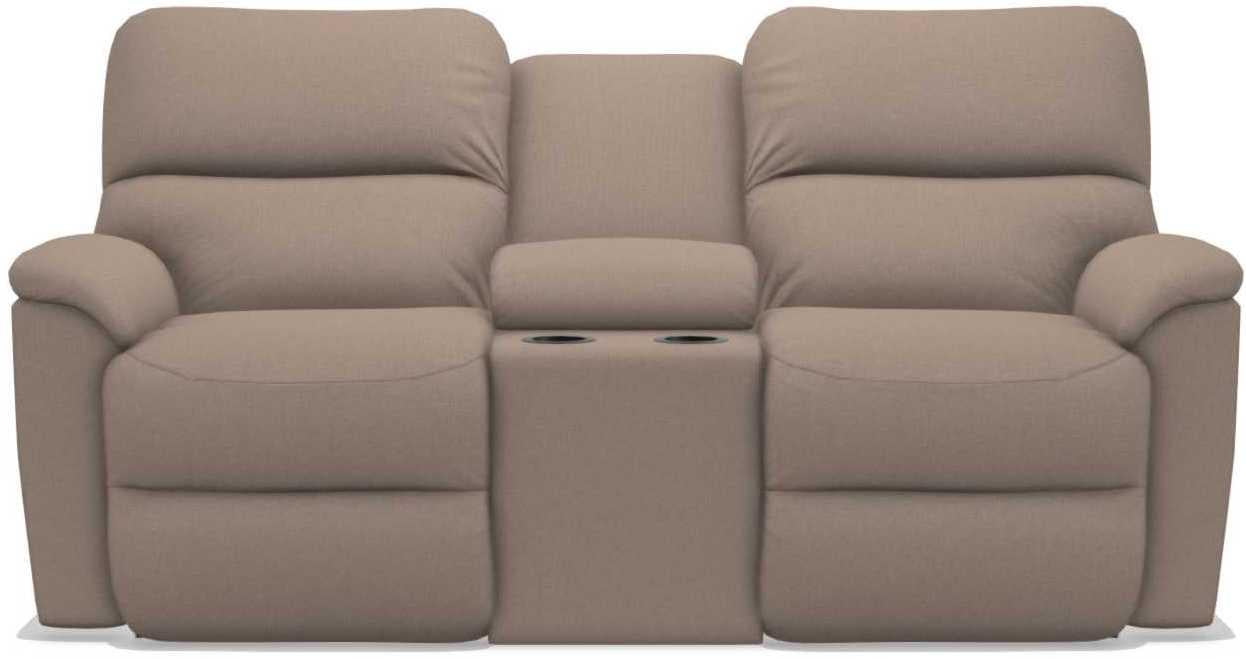 La-Z-Boy Brooks Cashmere Power Reclining Loveseat with Headrest and Console image