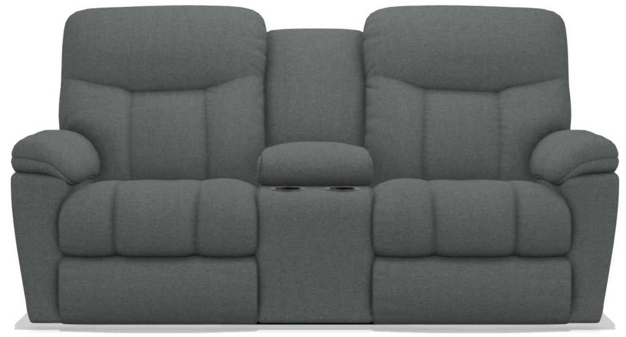 La-Z-Boy Morrison Grey Power Reclining Loveseat with Console image