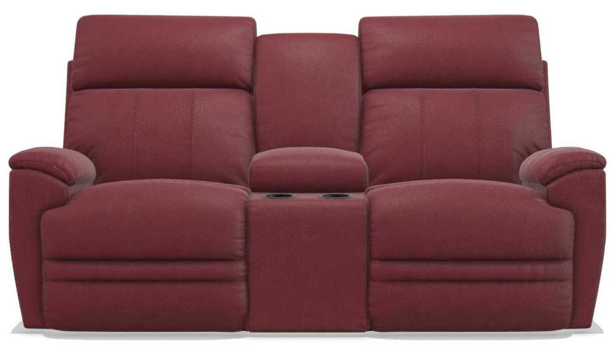 La-Z-Boy Talladega Vermillion Power Reclining Loveseat with Console image