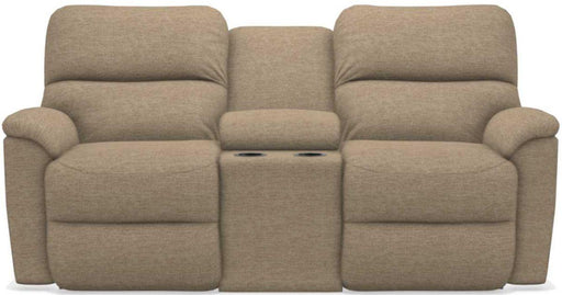 La-Z-Boy Brooks Wheat Power Reclining Loveseat With Headrest & Console image