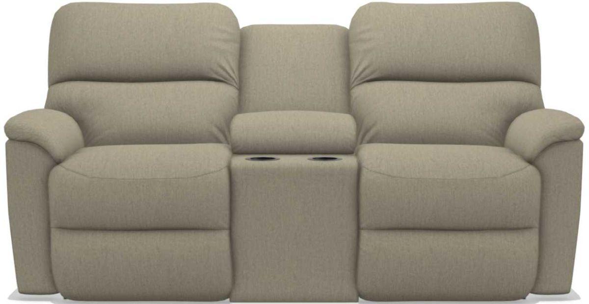 La-Z-Boy Brooks Teak Power Reclining Loveseat With Console image