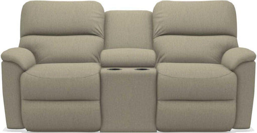 La-Z-Boy Brooks Teak Reclining Loveseat With Console image