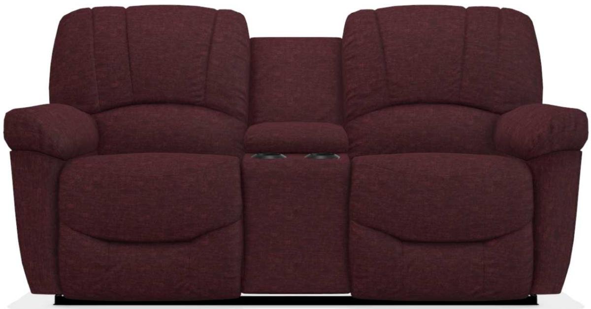 La-Z-Boy Hayes Burgundy La-Z-Time Power-Reclineï¿½ Console Loveseat with Power Headrest