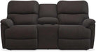 La-Z-Boy Trouper La-Z-Time Walnut Reclining Loveseat with Console image