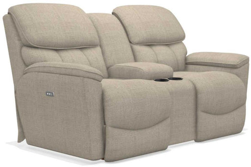 La-Z-Boy Kipling Fawn La-Z-Time Power Reclining Loveseat With Console image