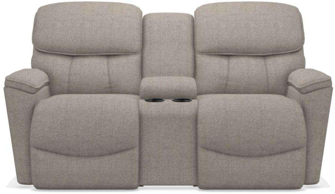 La-Z-Boy Kipling Pewter La-Z-Time Power-Reclineï¿½ Reclining Loveseat With Power Headrest and Console