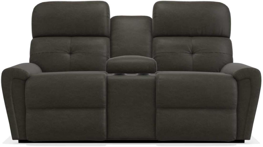 La-Z-Boy Douglas Charcoal La-Z-Time Power-Reclineï¿½ Reclining Loveseat With Power Headrest and Console
