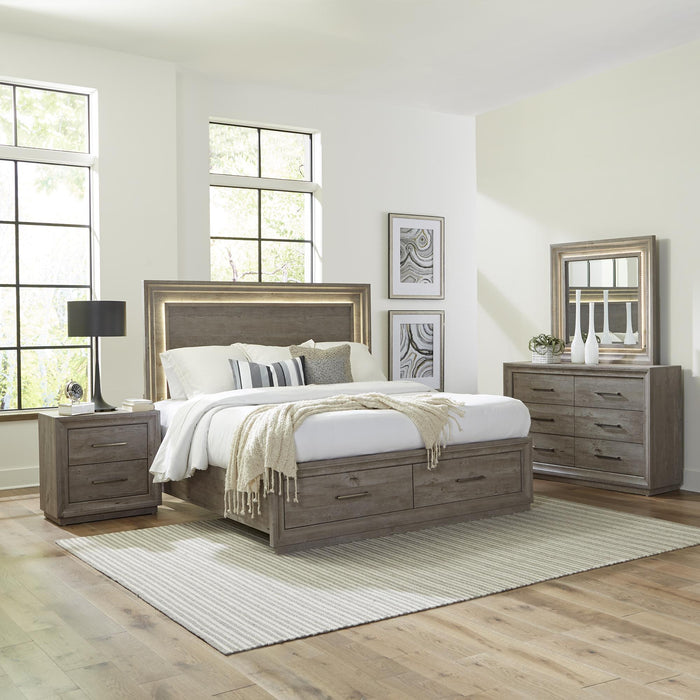 Horizons Queen Storage Bed, Dresser & Mirror, Night Stand image