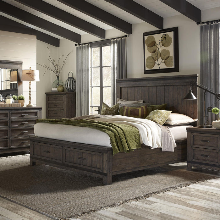 Thornwood Hills Queen Two Sided Storage Bed, Dresser & Mirror, Nightstand image