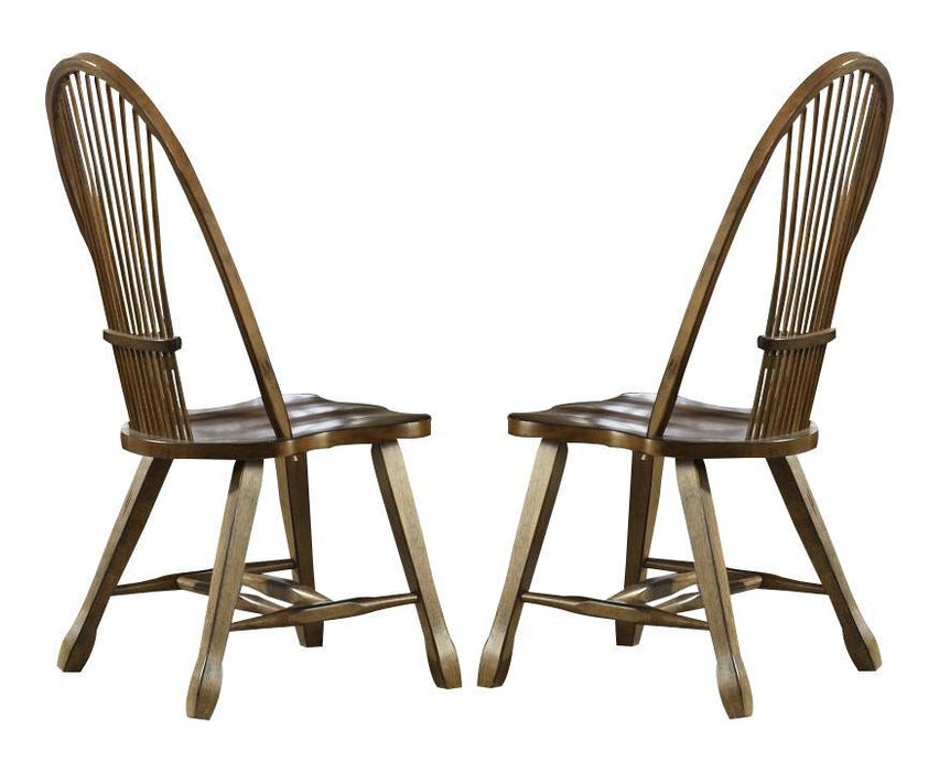 Liberty Furniture Treasures Sheaf Back Side Chair in Rustic Oak Finish (Set of 2) image