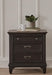 Liberty Furniture Allyson Park 3 Drawer Nightstand with Charging Station Wirebrushed Black Forest image