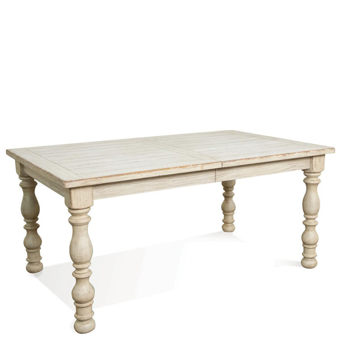 Riverside Aberdeen Rectangle Dining Table in Weathered Worn White