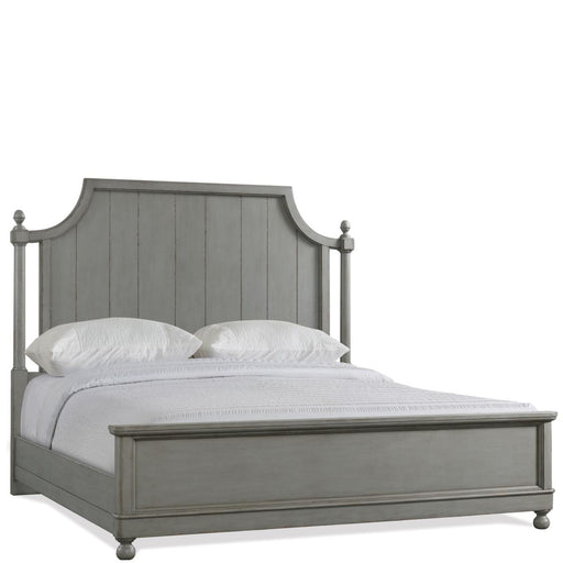 Riverside Bella Grigio Queen Panel Bed in Chipped Gray image