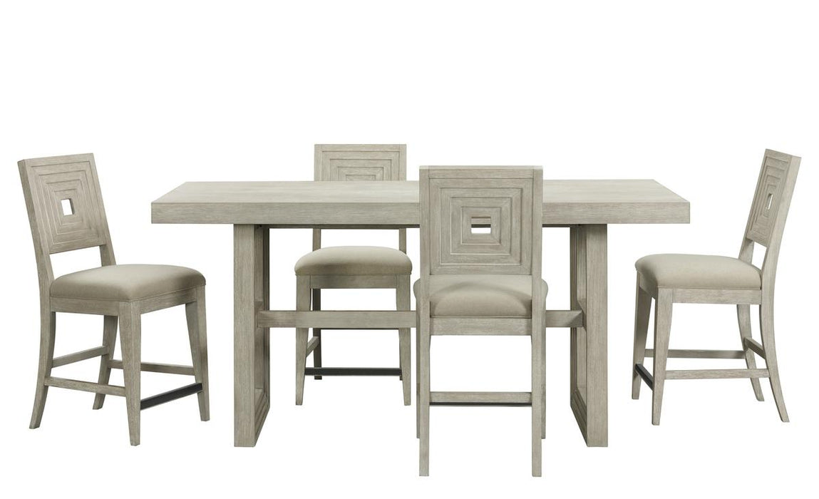 Riverside Cascade Rectangular Counter Height Dining Table Stool in Dovetail
