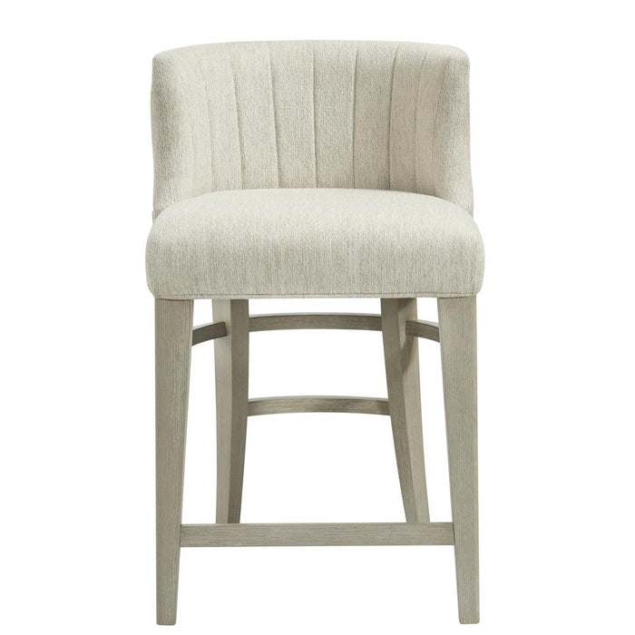 Riverside Cascade Upholstered Curved Back Counter Stool (Set of 2) in Dovetail