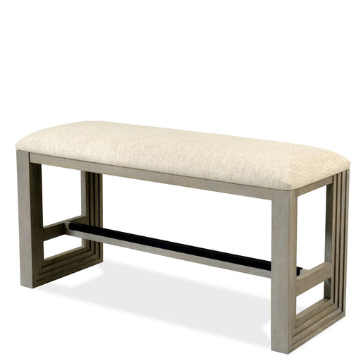 Riverside Cascade Upholstered Counter Height Bench in Dovetail image