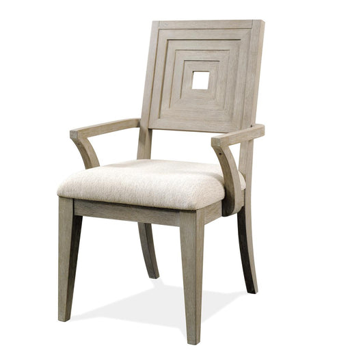 Riverside Cascade Upholstered Wood Back Arm Chair (Set of 2) in Dovetail image