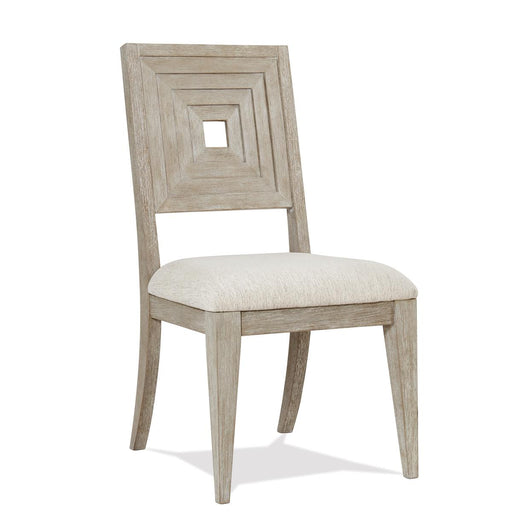 Riverside Cascade Upholstered Wood Back Side Chair (Set of 2) in Dovetail 73458 image