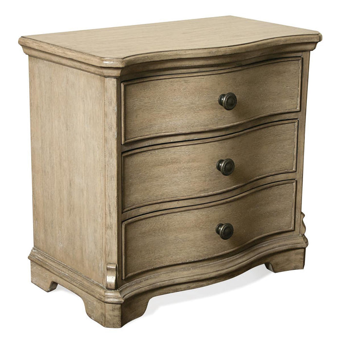 Riverside Corinne 3 Drawer Nightstand in Sun-Drenched Acacia